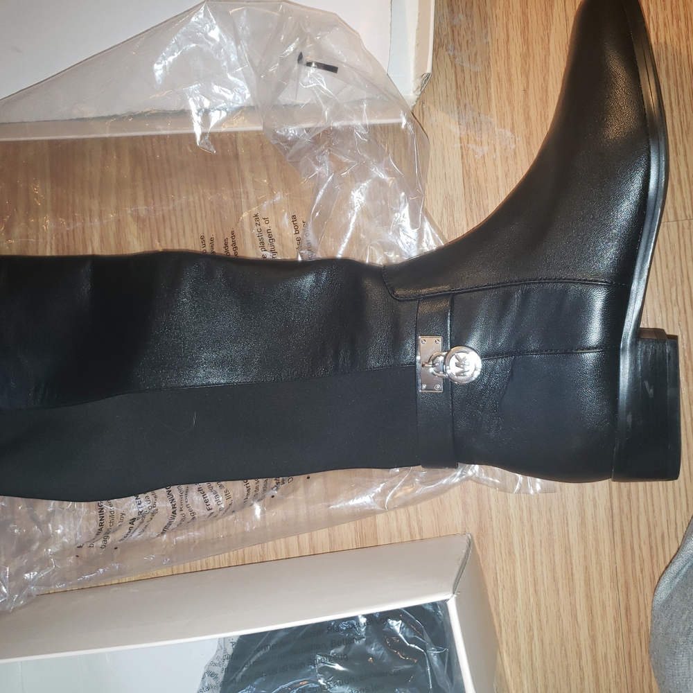 Black Leather Women's Michael kors Boots